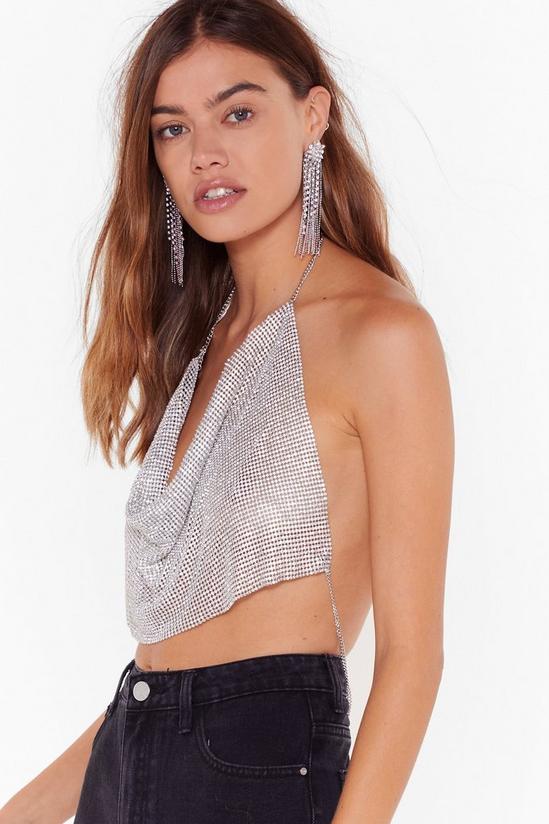 NastyGal On the Cowl Chainmail Crop Top 2