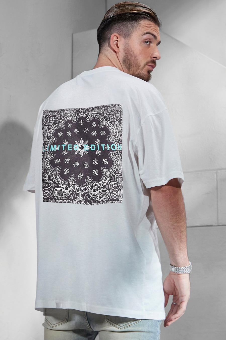 White Limited Edition Bandana Back Print T-shirt image number 1