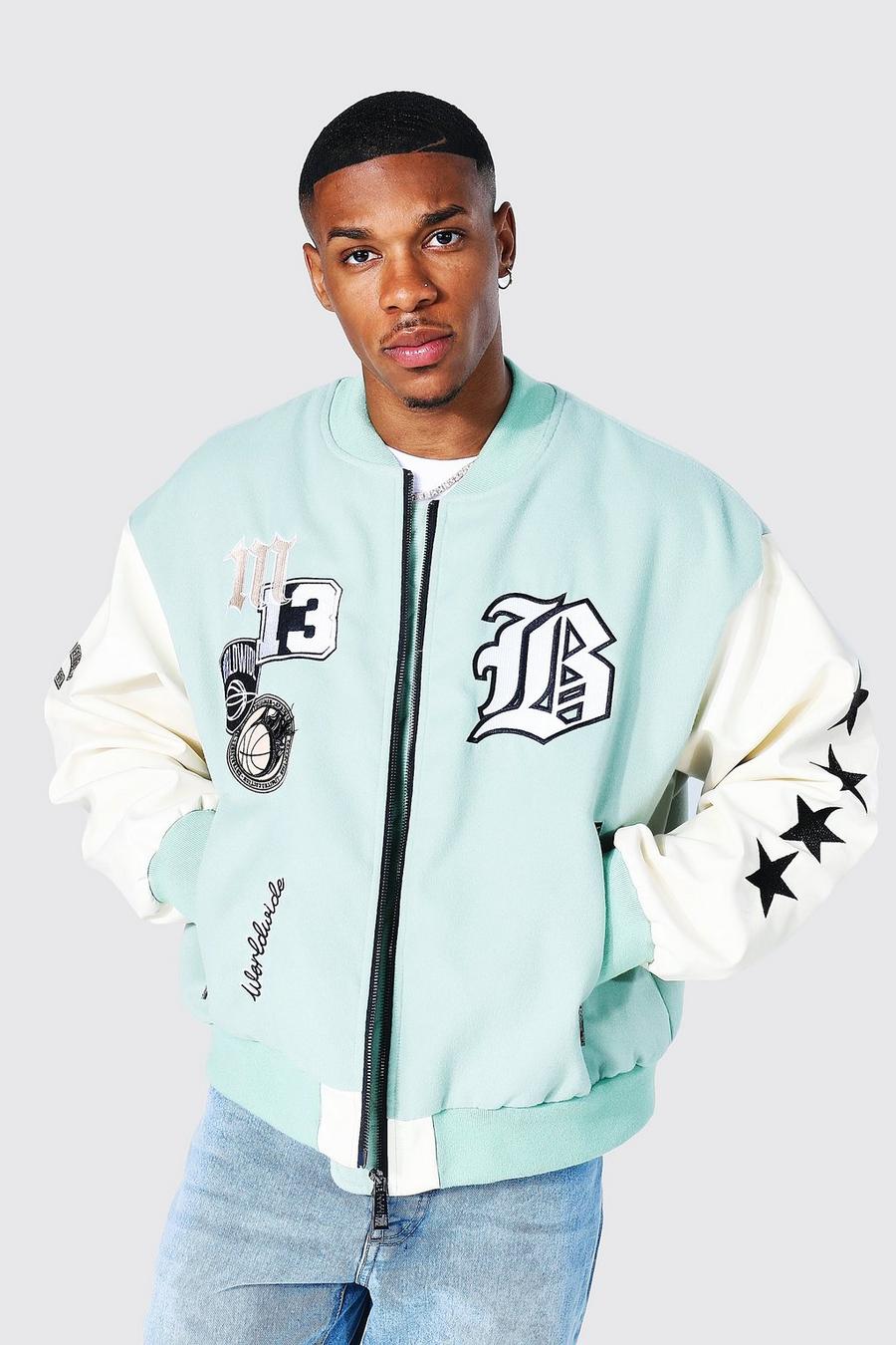 Bomber coupe carrée Los Angeles, Mint green image number 1