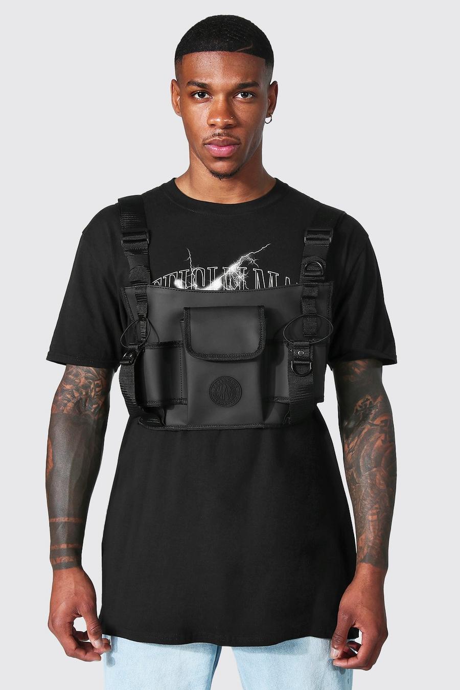 Black Rubberised Man Chest Rig image number 1