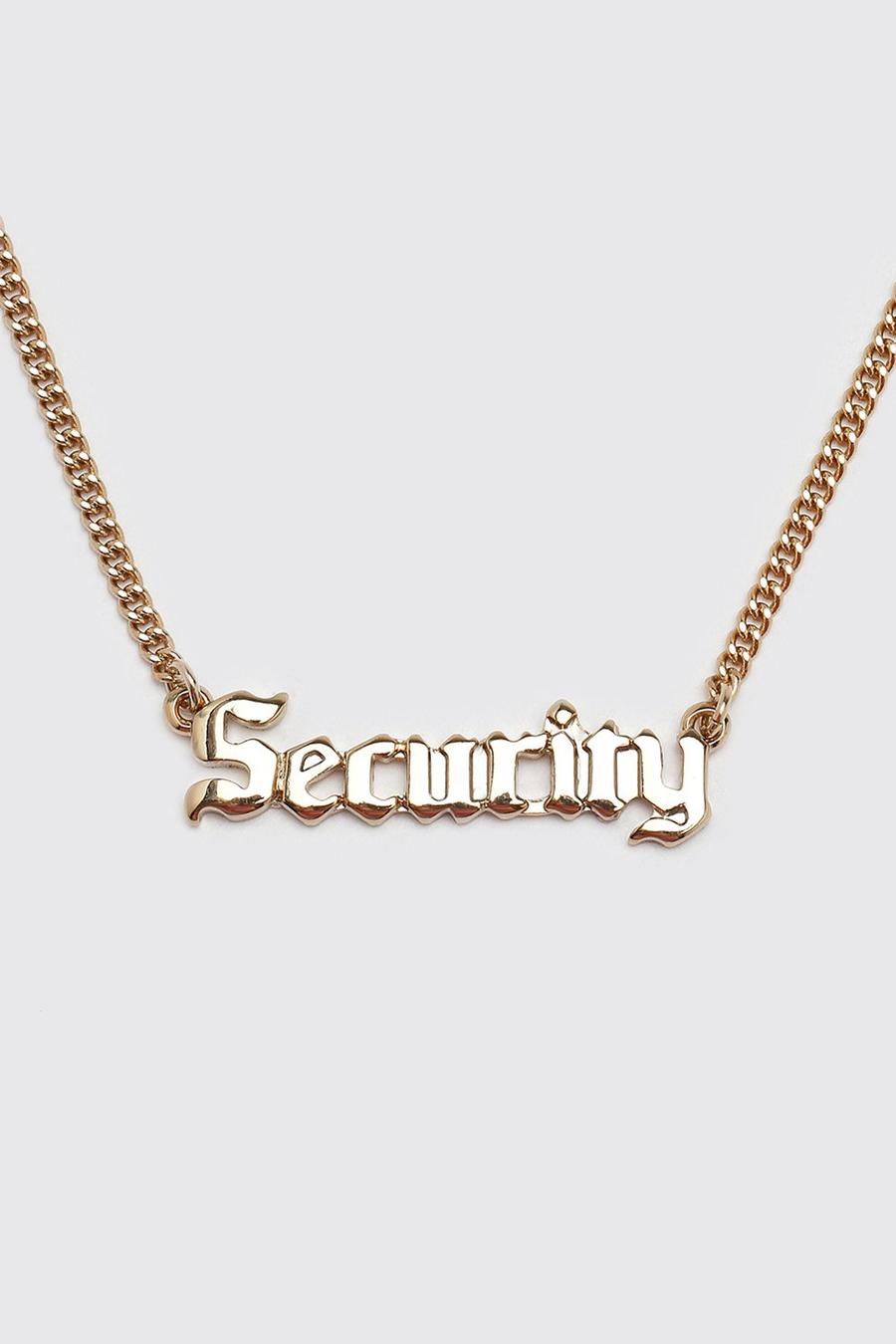 Gold metallic Security Pendant Necklace image number 1
