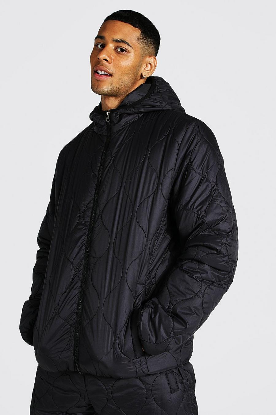 Black Onion Quilted Zip Through Jacket image number 1