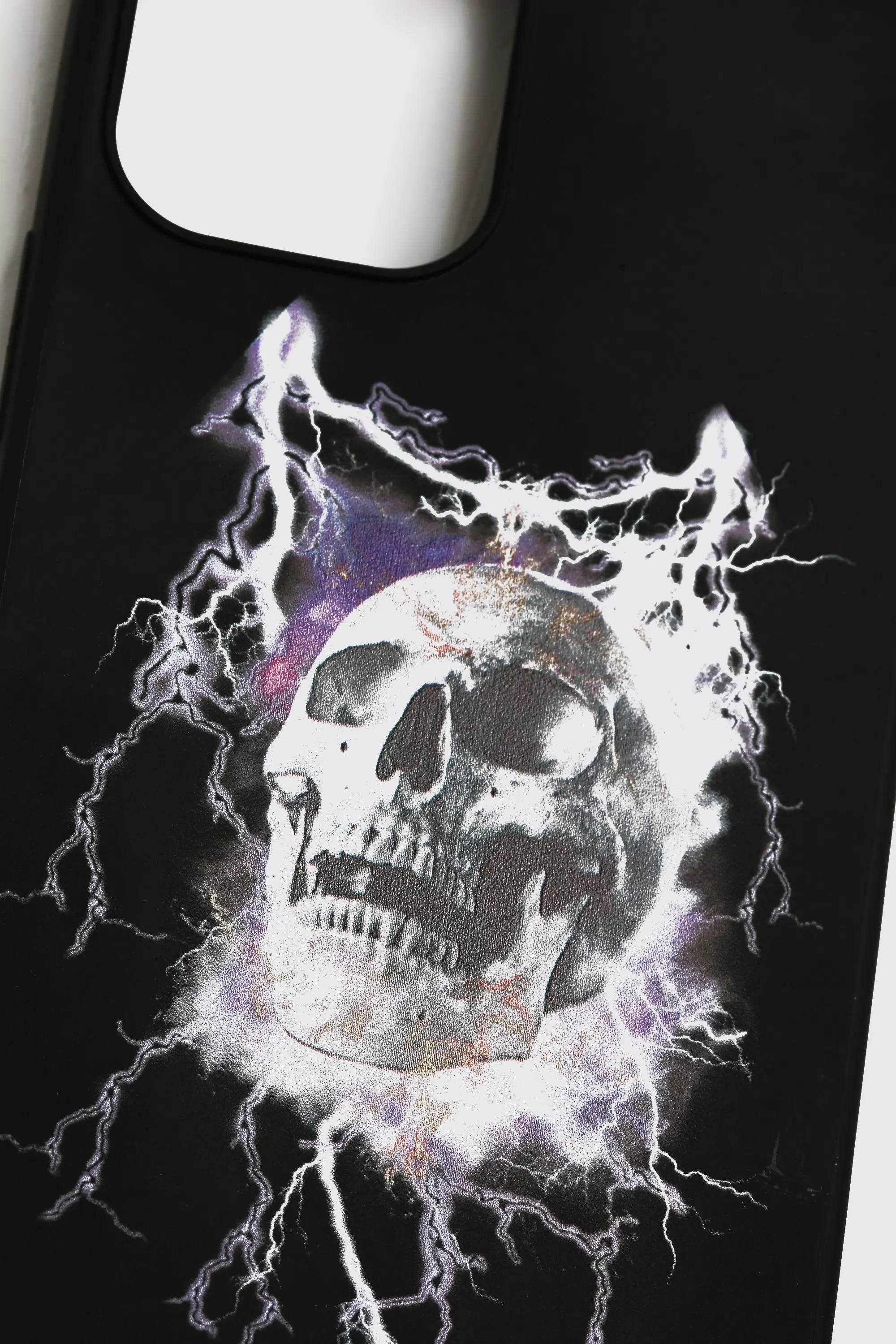 Black Man Skull Graphic iPhone 12 Case alternative image