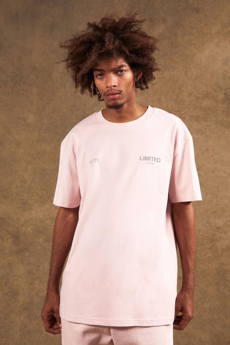 Camiseta oversize Limited gruesa, Light pink rosa image number 1