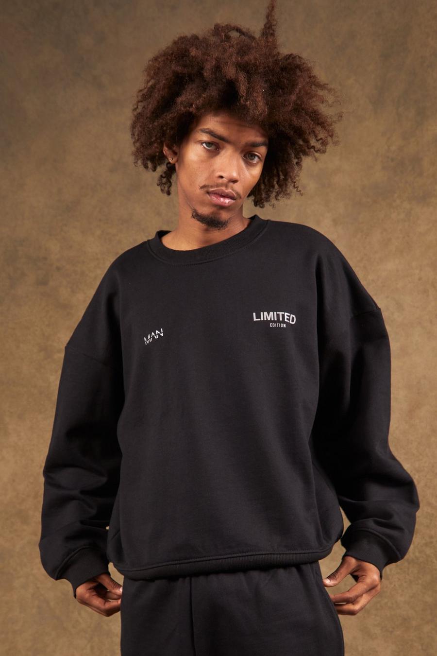Black svart Limited Oversize tjock sweatshirt image number 1