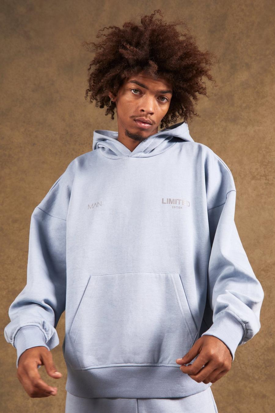 Oversize Limited Heavyweight Hoodie, Blue image number 1