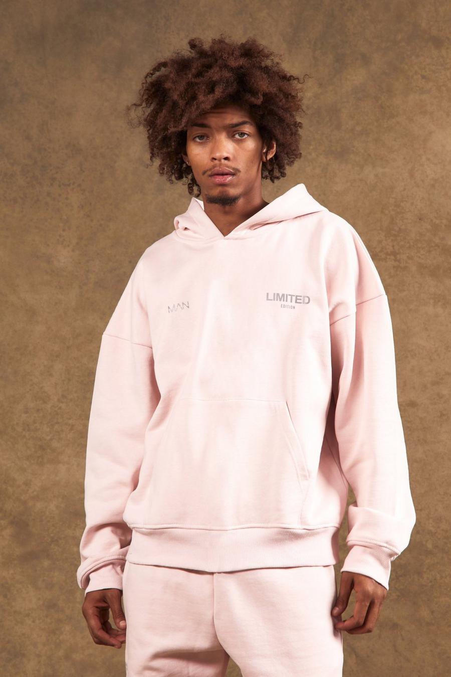 Oversize Limited Heavyweight Hoodie, Light pink rosa image number 1