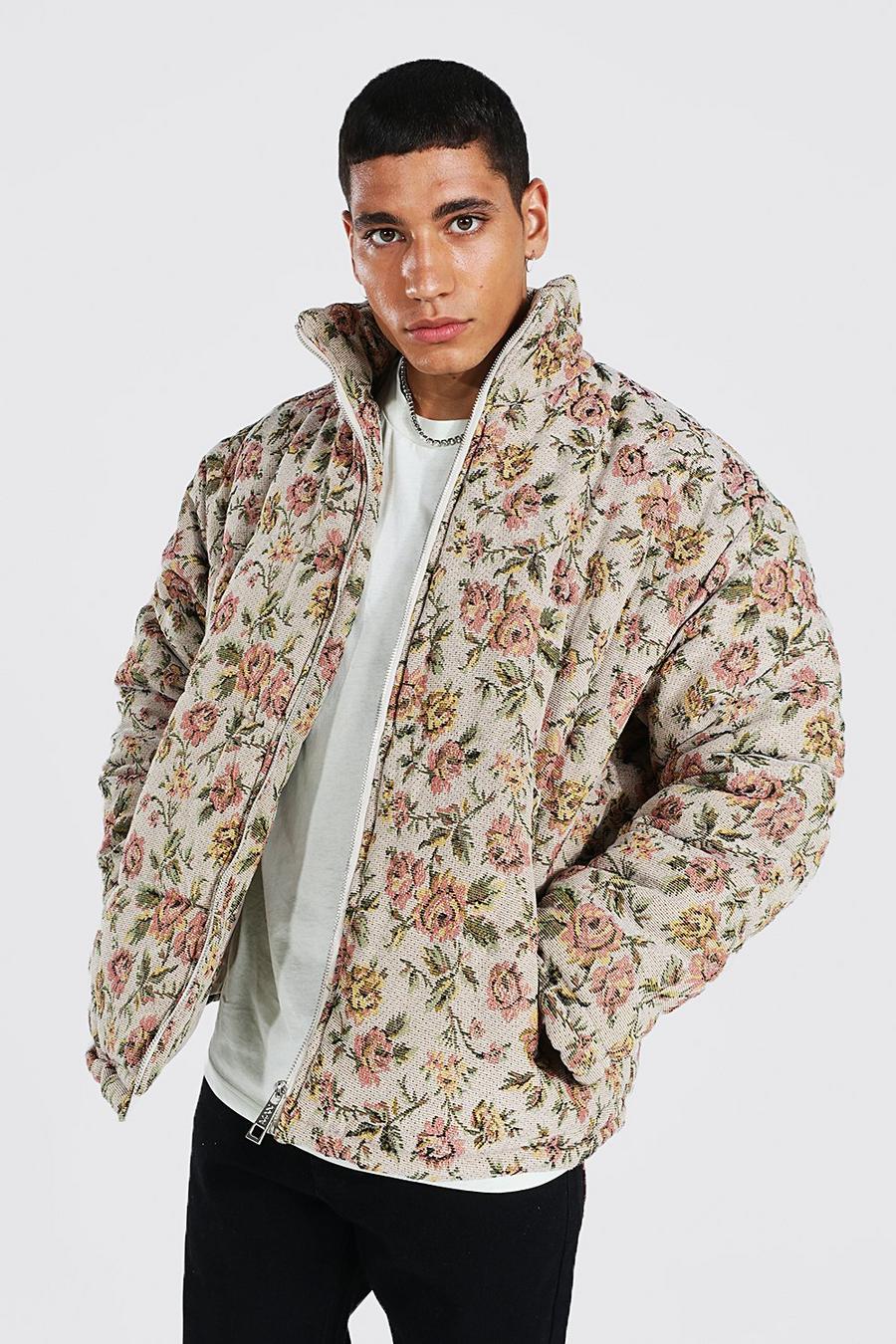 Tapestry Funnel Neck Puffer