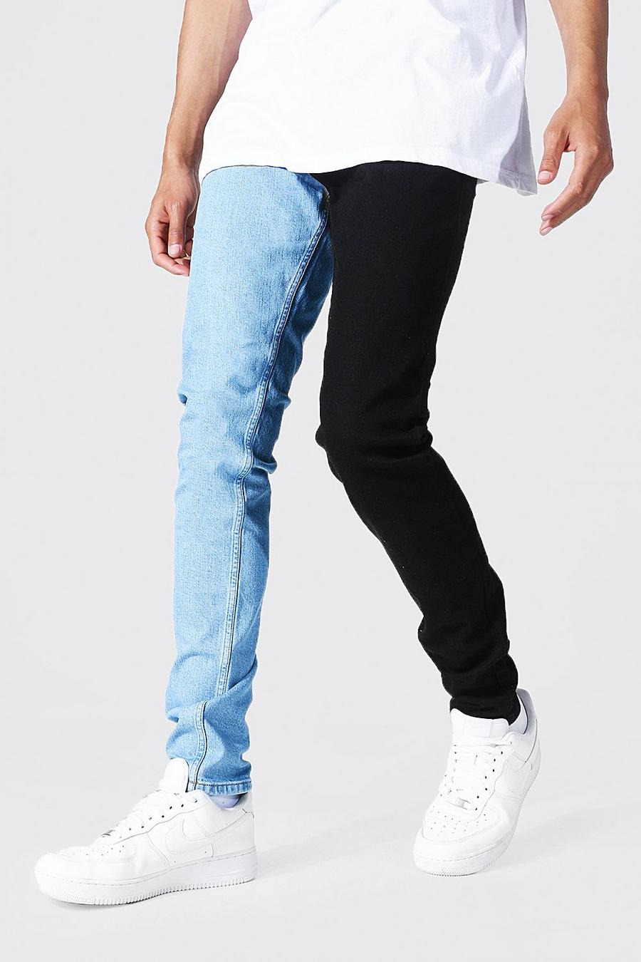 Tall - Jean skinny bicolore, Ice blue image number 1