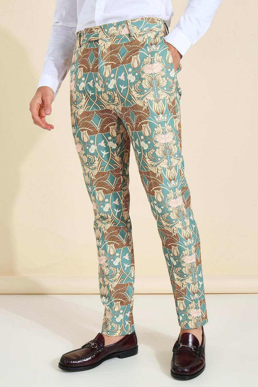 Multi Skinny Tapestry Suit Trousers image number 1