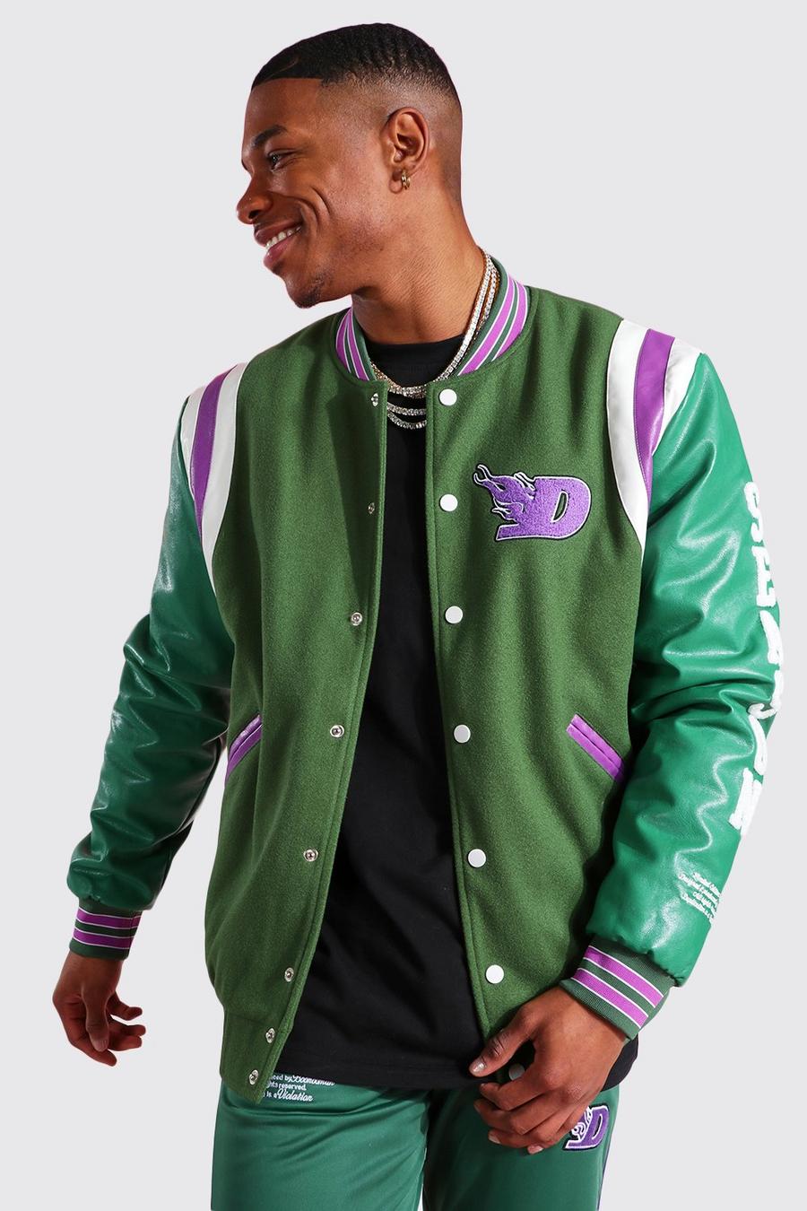Bomber style universitaire, Green image number 1