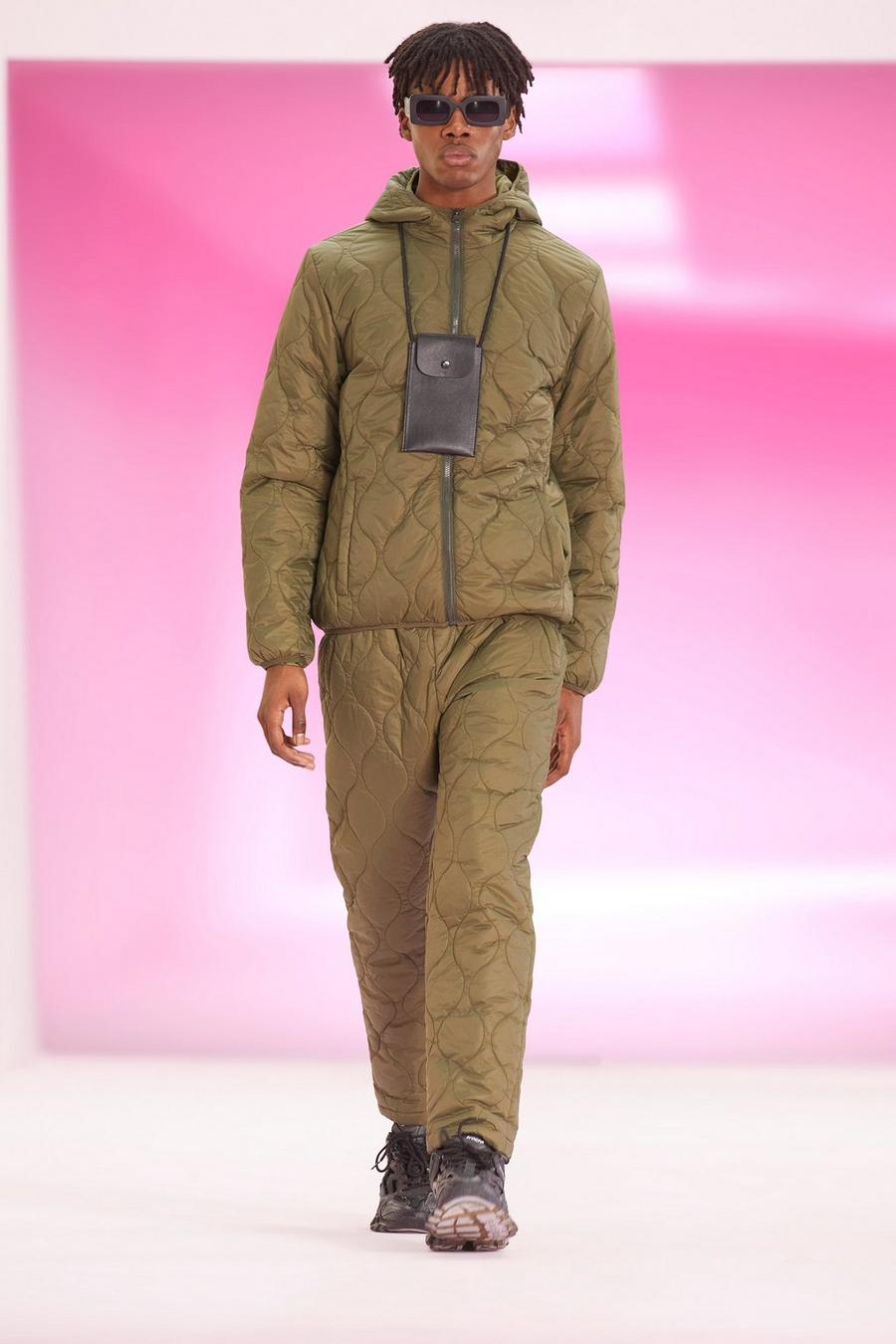 Khaki Onion Quilted Trousers image number 1