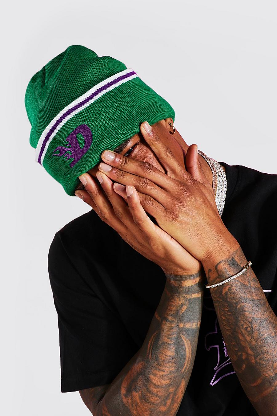 Embroidered Skater Beanie, Green image number 1