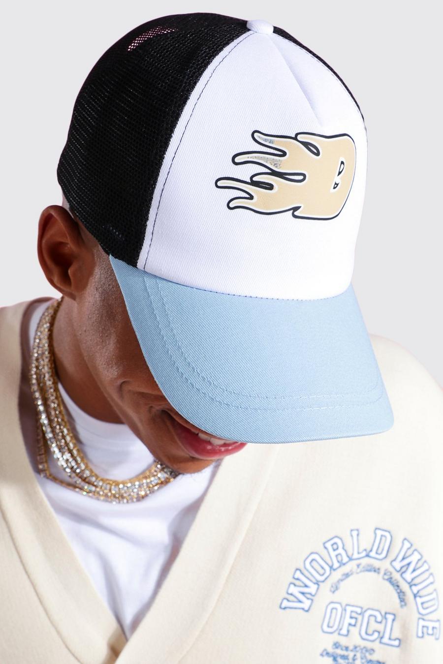 כחול כובע טראקר עם הדפס DaBaby בסגנון בנדנה image number 1