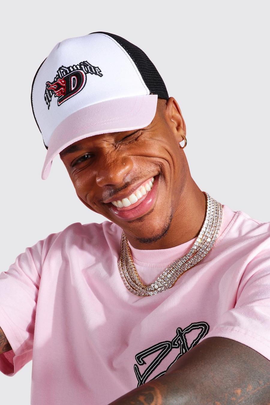 Pink rosa Embroidered Trucker image number 1