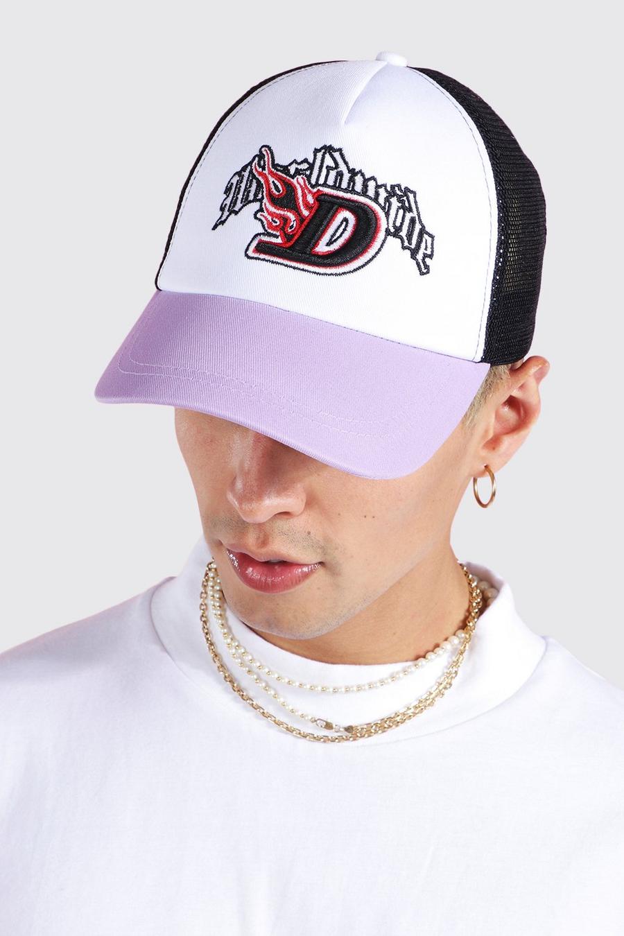 Lilac Embroidered Trucker image number 1