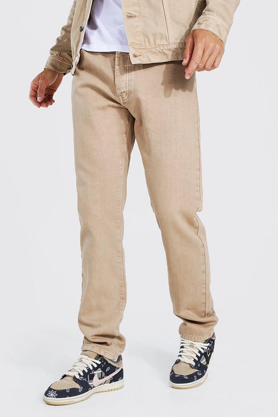 Tall Jeans mit geradem Bein, Tan marron image number 1