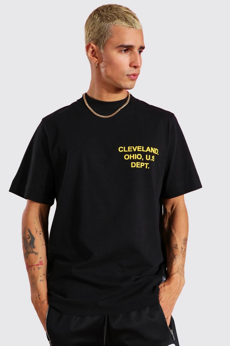 T-Shirt mit Cleveland-Print, Black noir image number 1