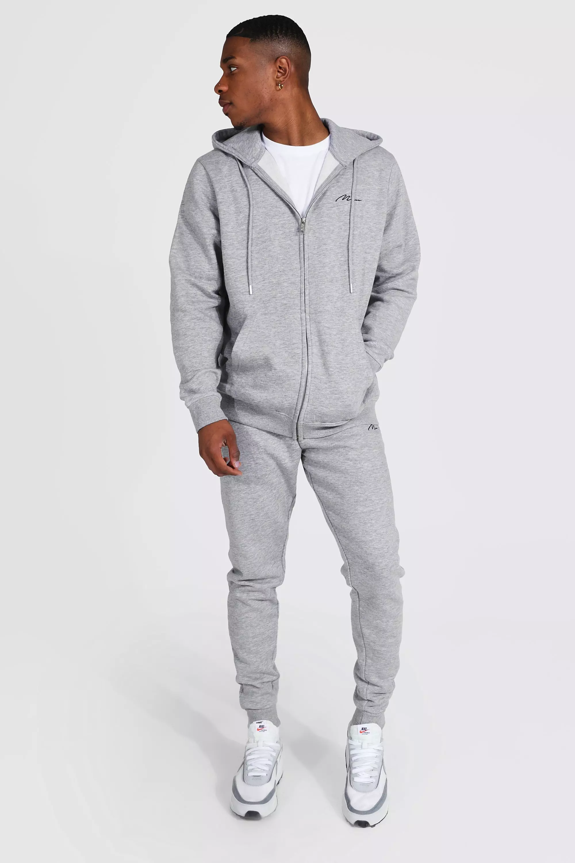 Grey zip up tracksuit 2025
