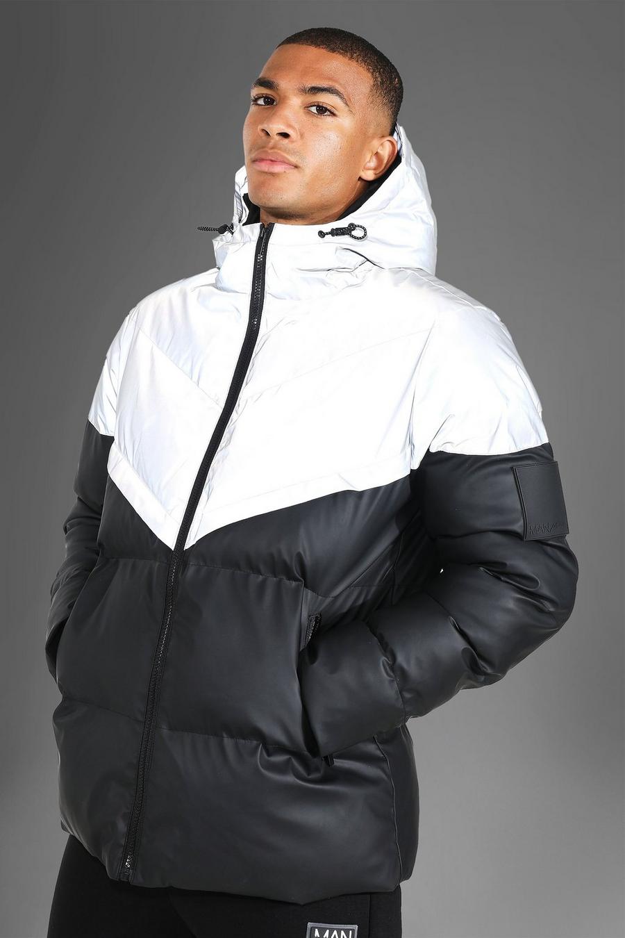 Silver Man Active Gym Reflective Puffer Jacket image number 1
