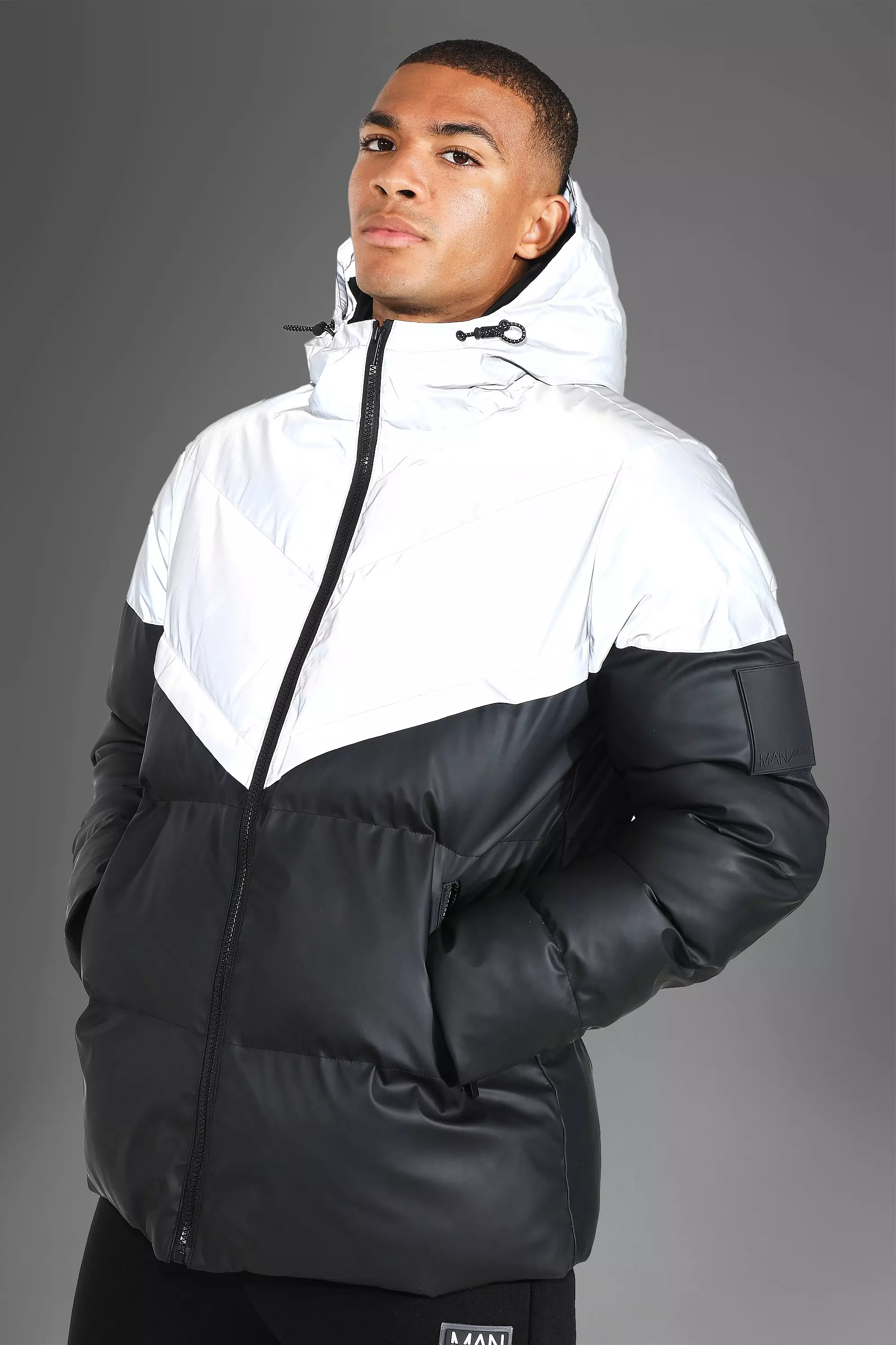 Reflective puffy jacket online