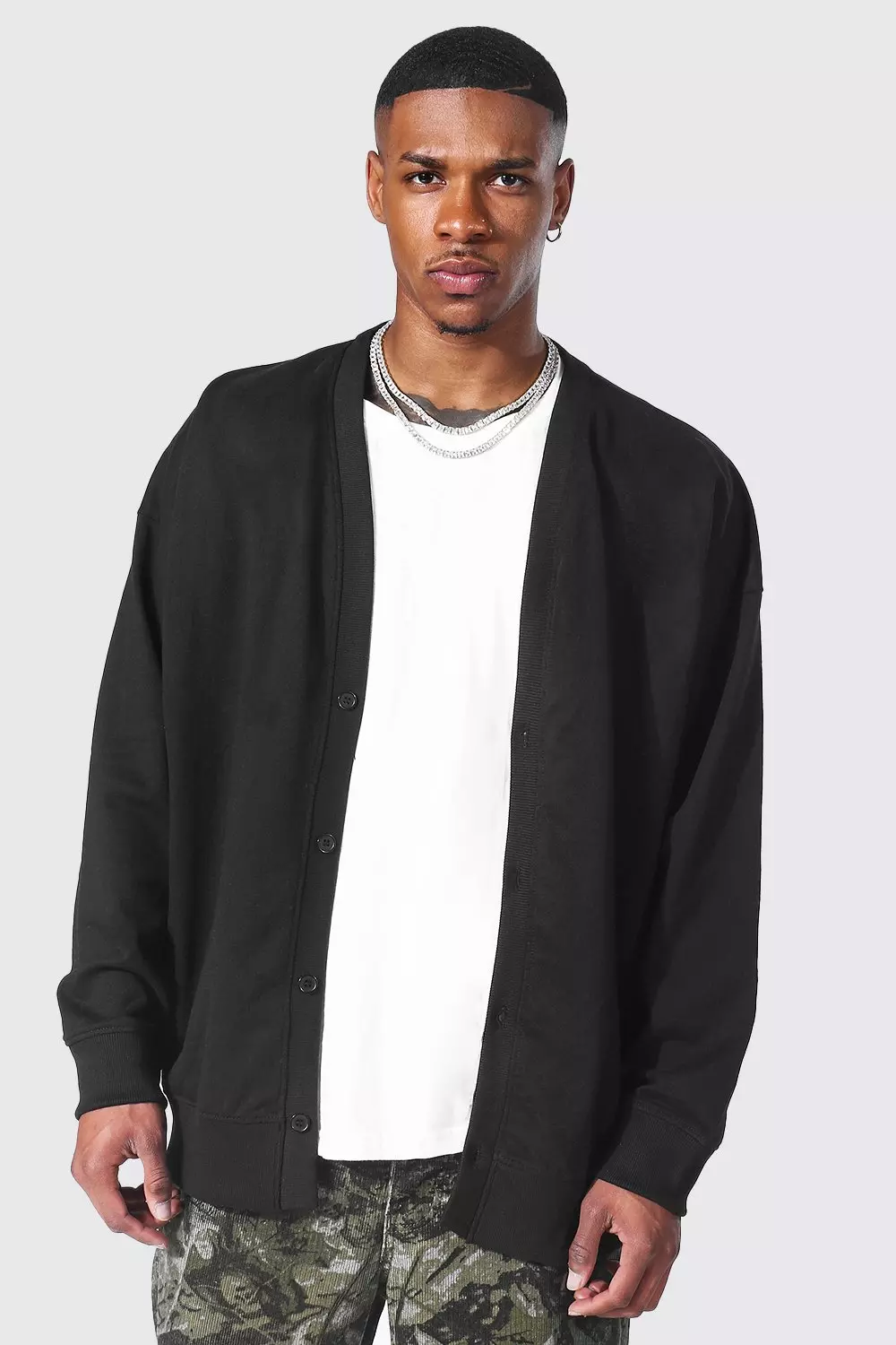 Jersey cardigan mens hotsell