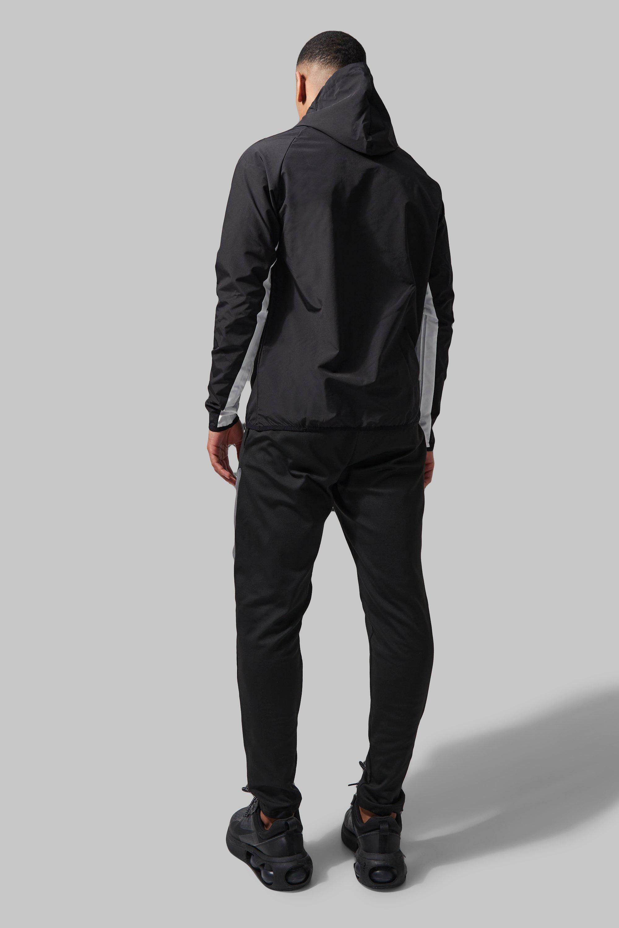 Man Active Gym Colour Block Regular Fit Windbreaker boohoo IE