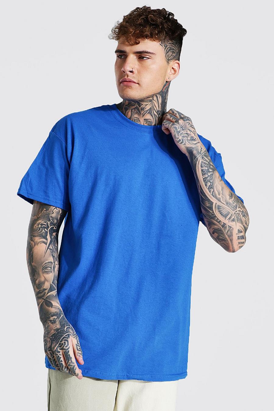 Cobalt blue Oversized T-Shirt Met Crewneck image number 1