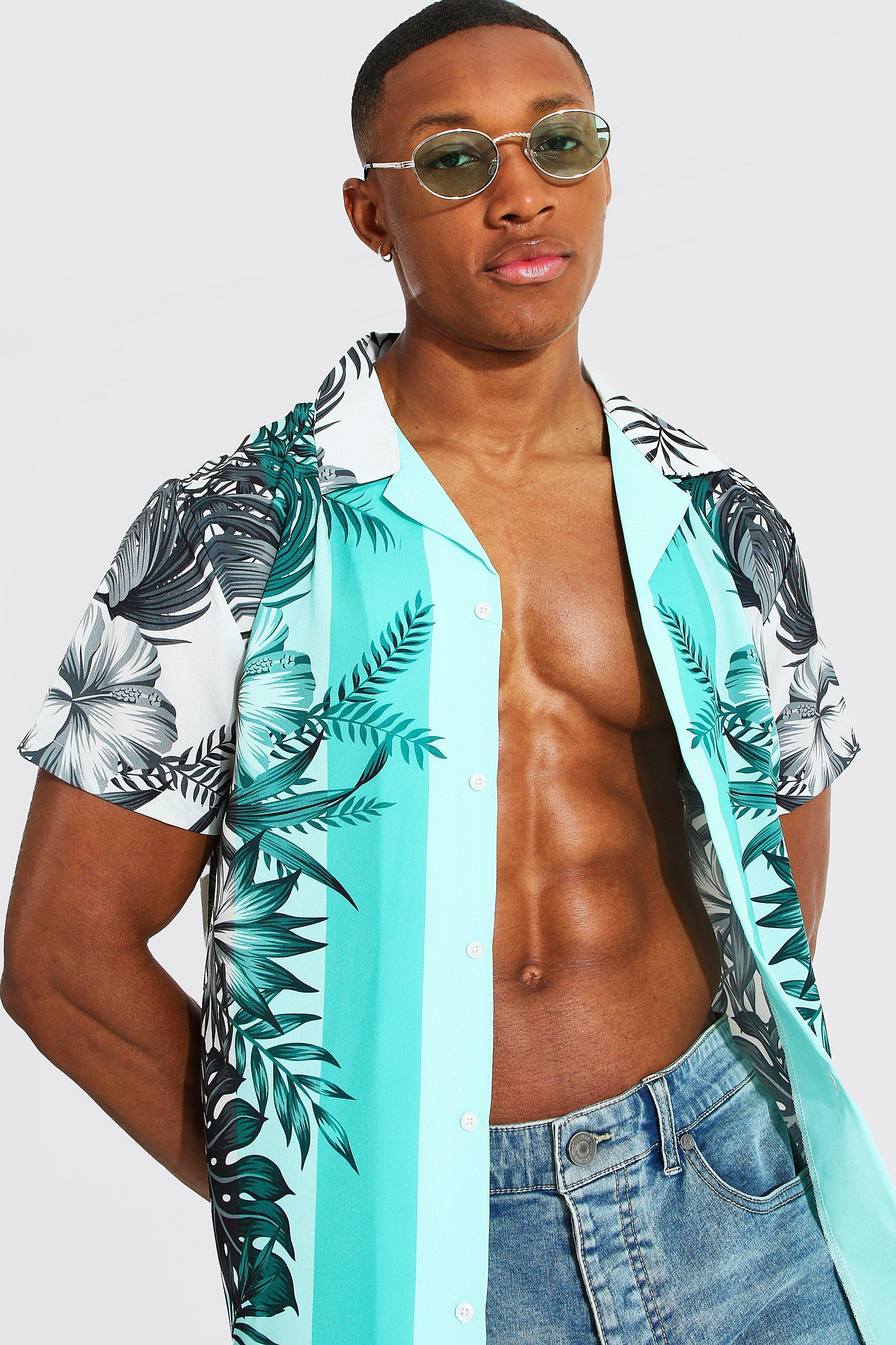 Camisa con deals palmeras hombre
