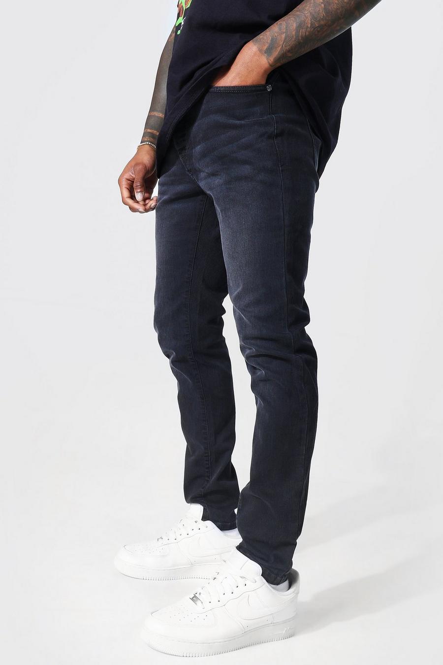 Jean skinny en coton organique, Charcoal grau image number 1