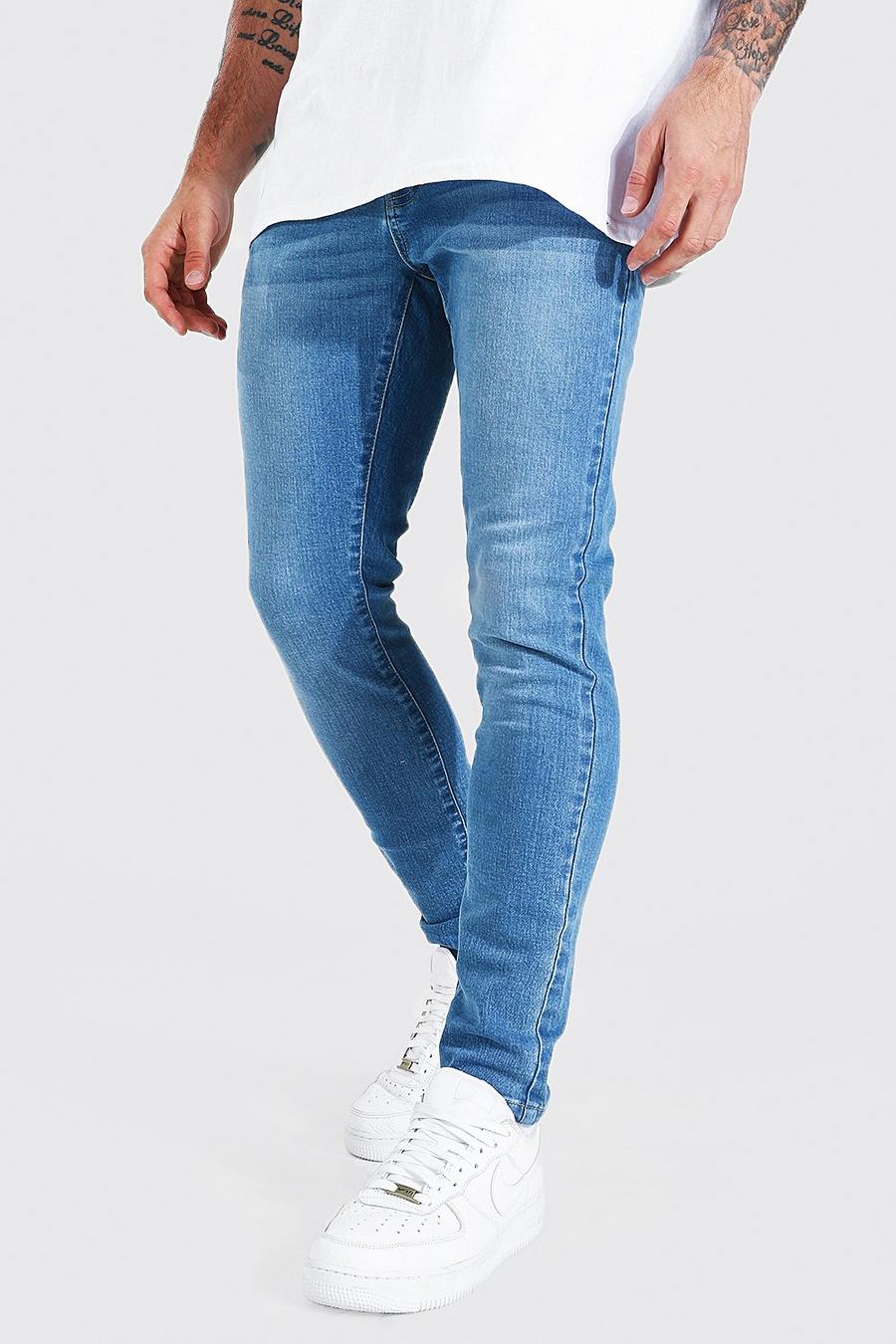 Jeans Skinny Fit in cotone organico, Light blue azul image number 1
