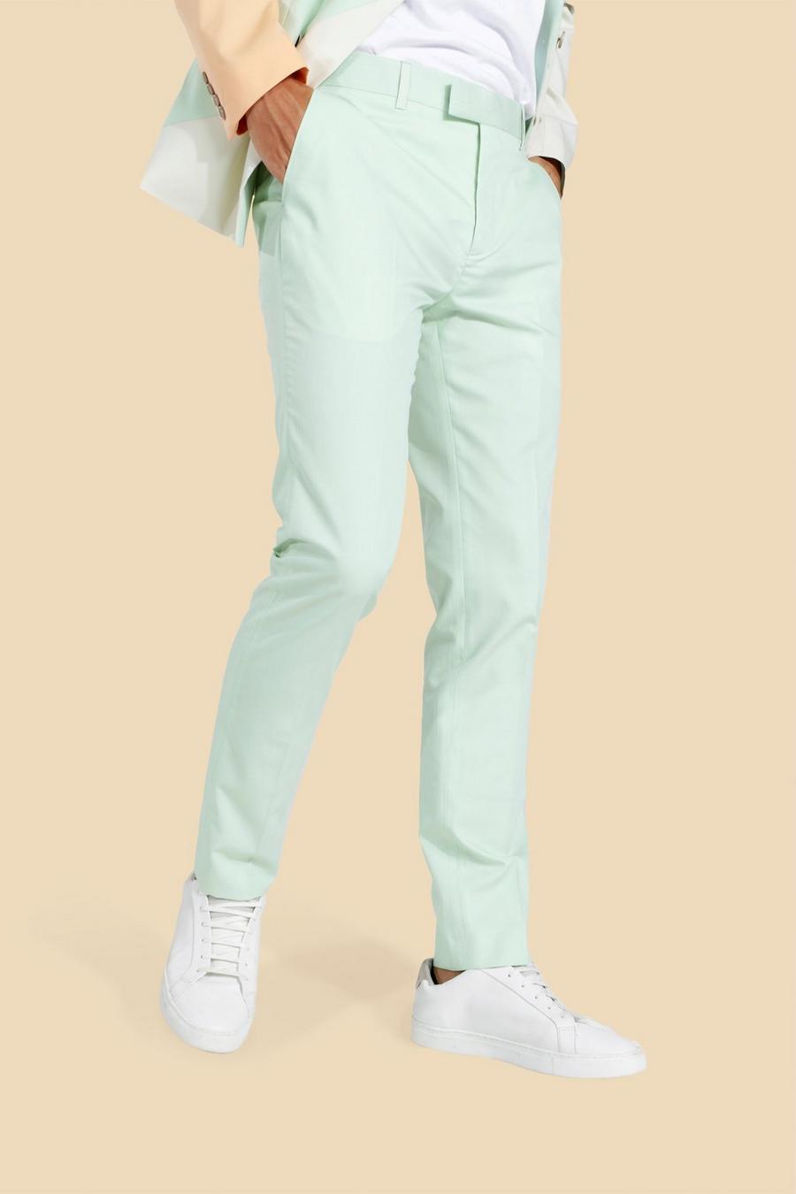 Multi mehrfarbig Skinny Spliced Suit Trousers image number 1