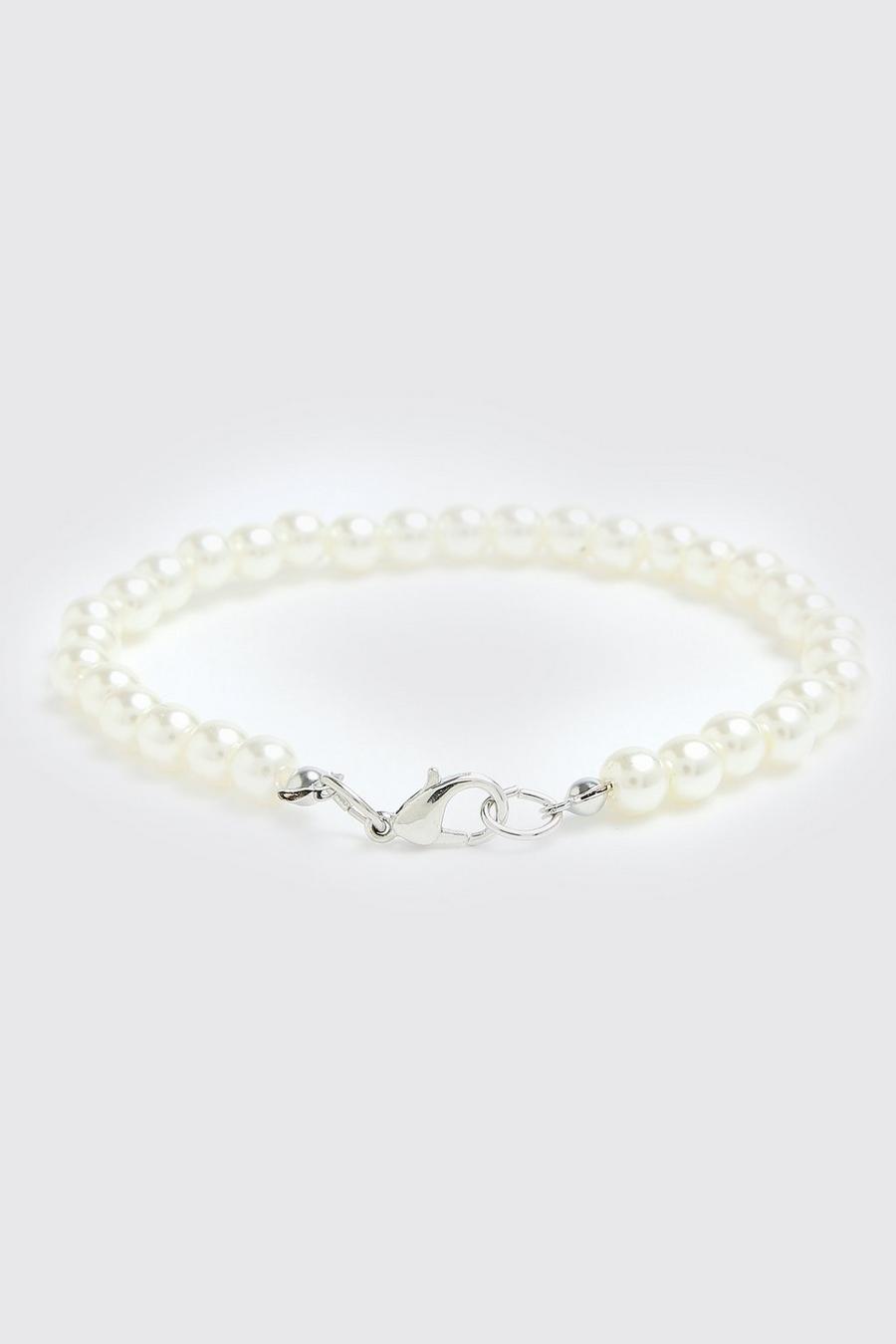 Bracelet en perles, White blanc