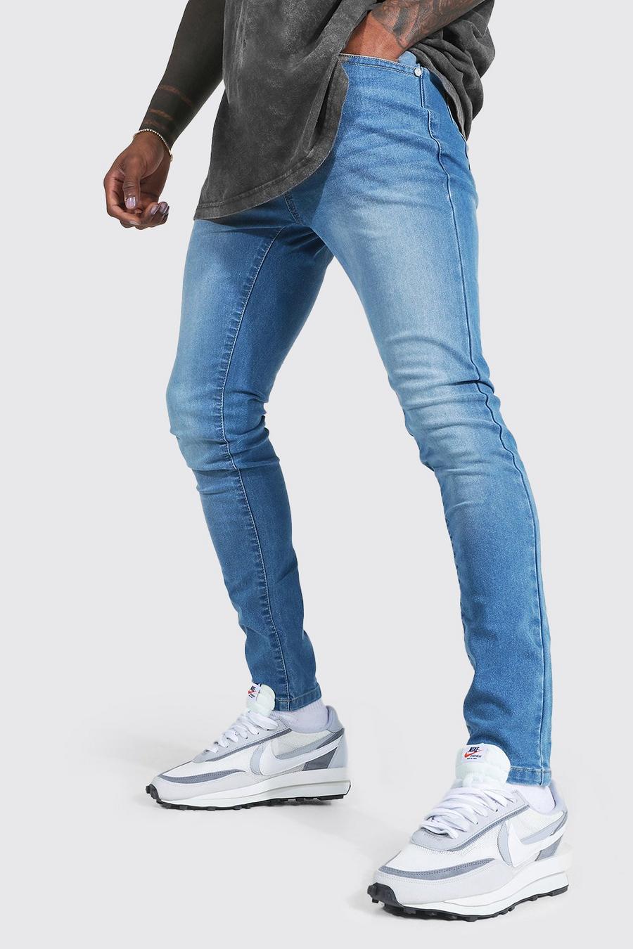 Light blue blau Super Skinny Jeans - Bevat Gerecycled Polyester image number 1