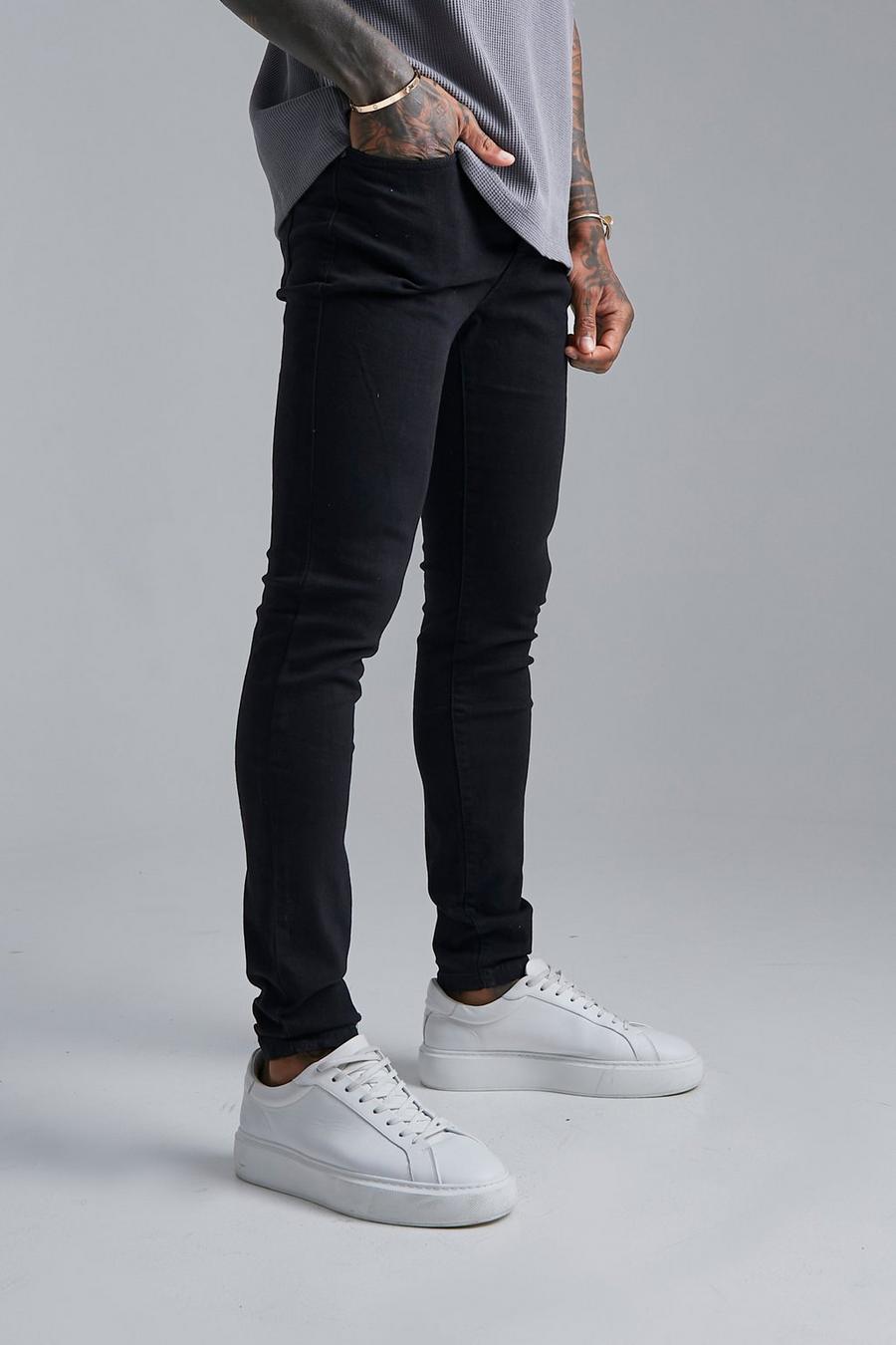 True black Stretch Skinny Jeans - Bevat Polyester image number 1