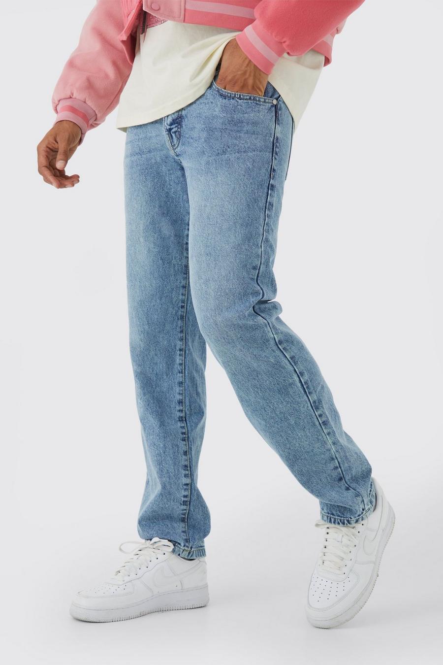 Men's Hip Hop Baggy Loose Fit Jeans Pants Skateboard Denim Trousers Wide  Leg New