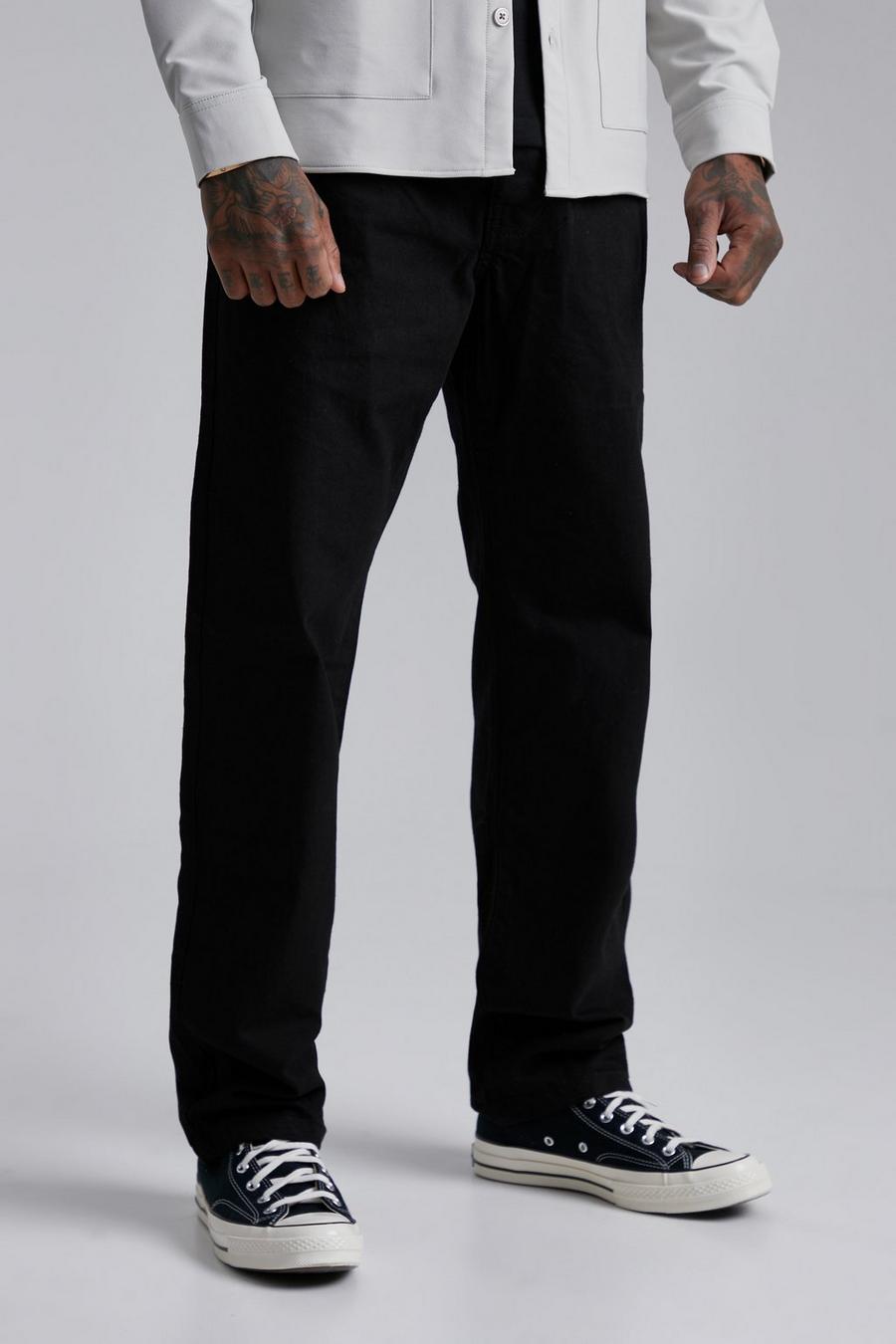 True black Relaxed Fit Jean Contains Cotton