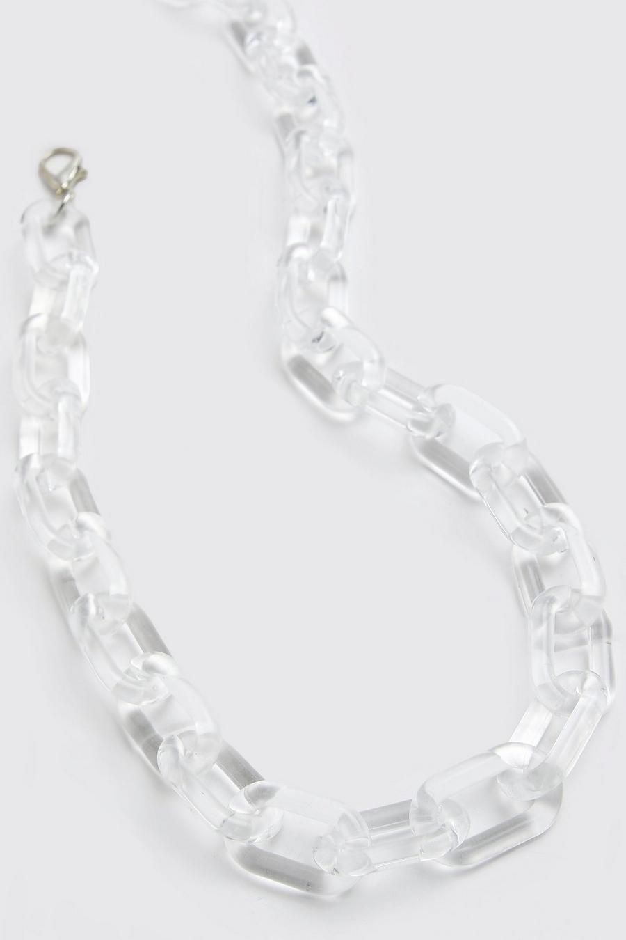 Clear Chunky Chain Necklace image number 1