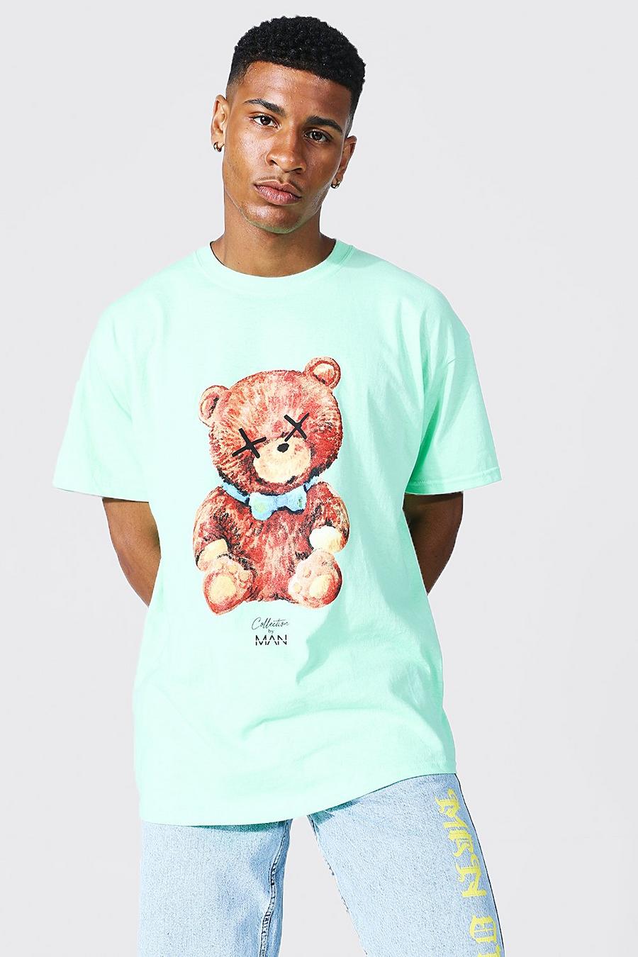 Mint green Oversized Teddy Man Collection T-Shirt image number 1
