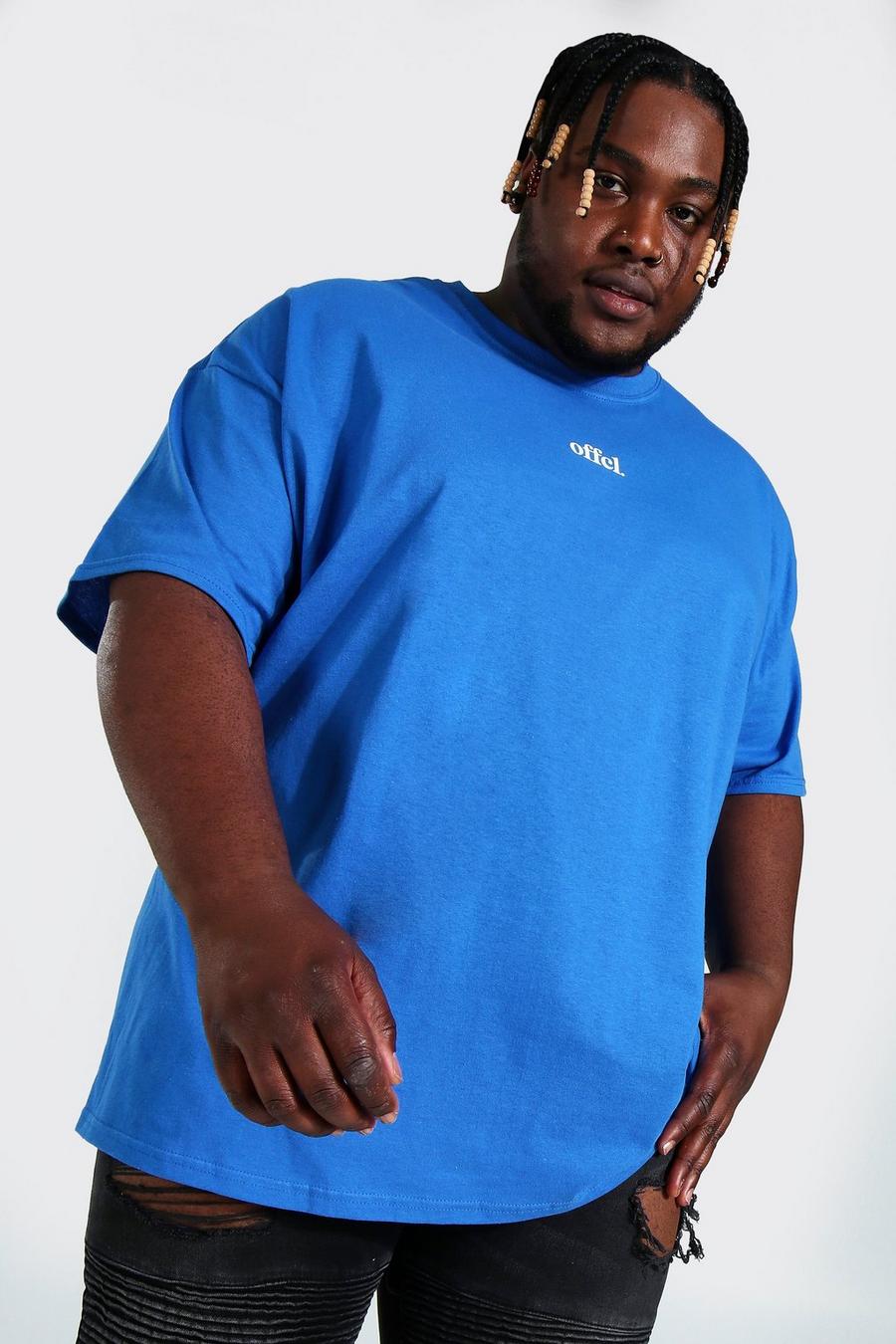 Cobalt blue Plus Size Offcl T-Shirt image number 1
