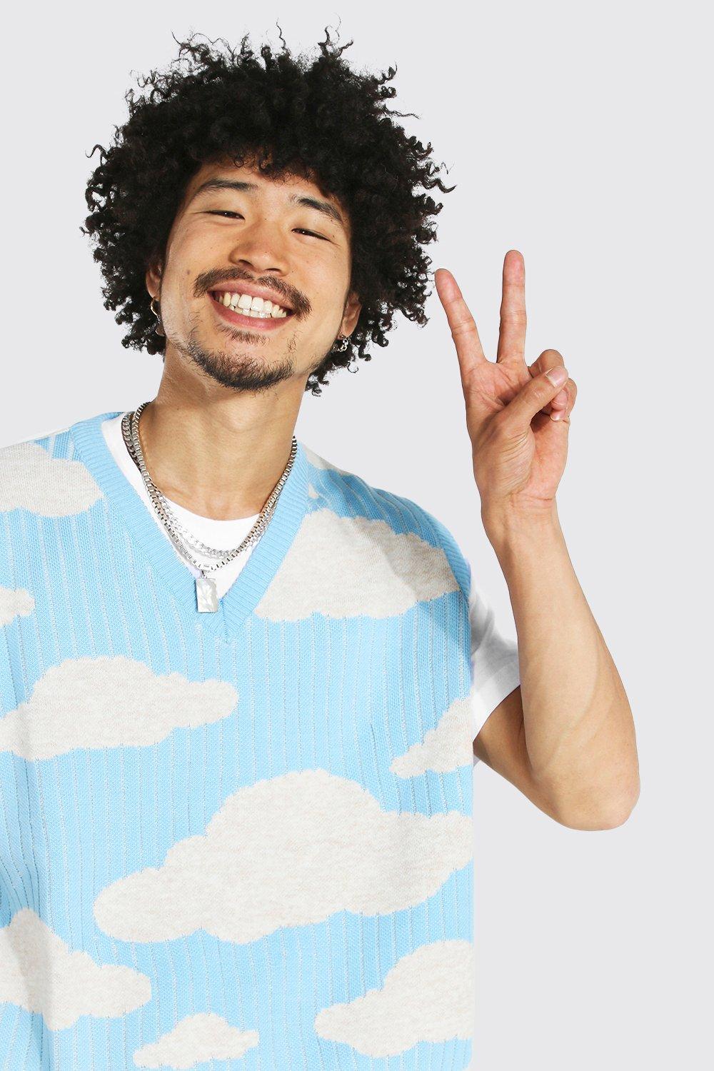 Oversized Knitted Marl Cloud Sweater Vest boohoo IE