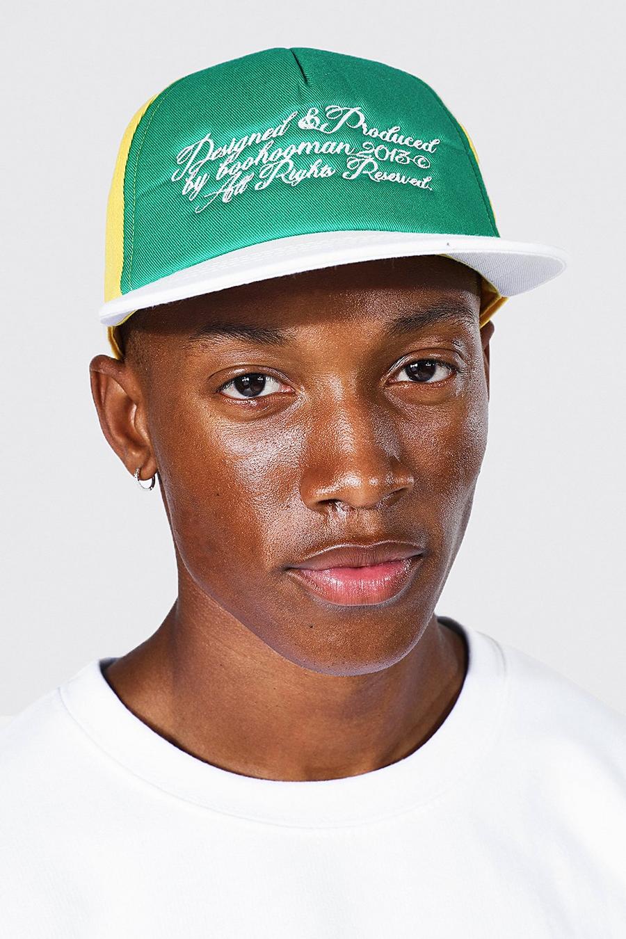 Green Colour Block Snapback image number 1