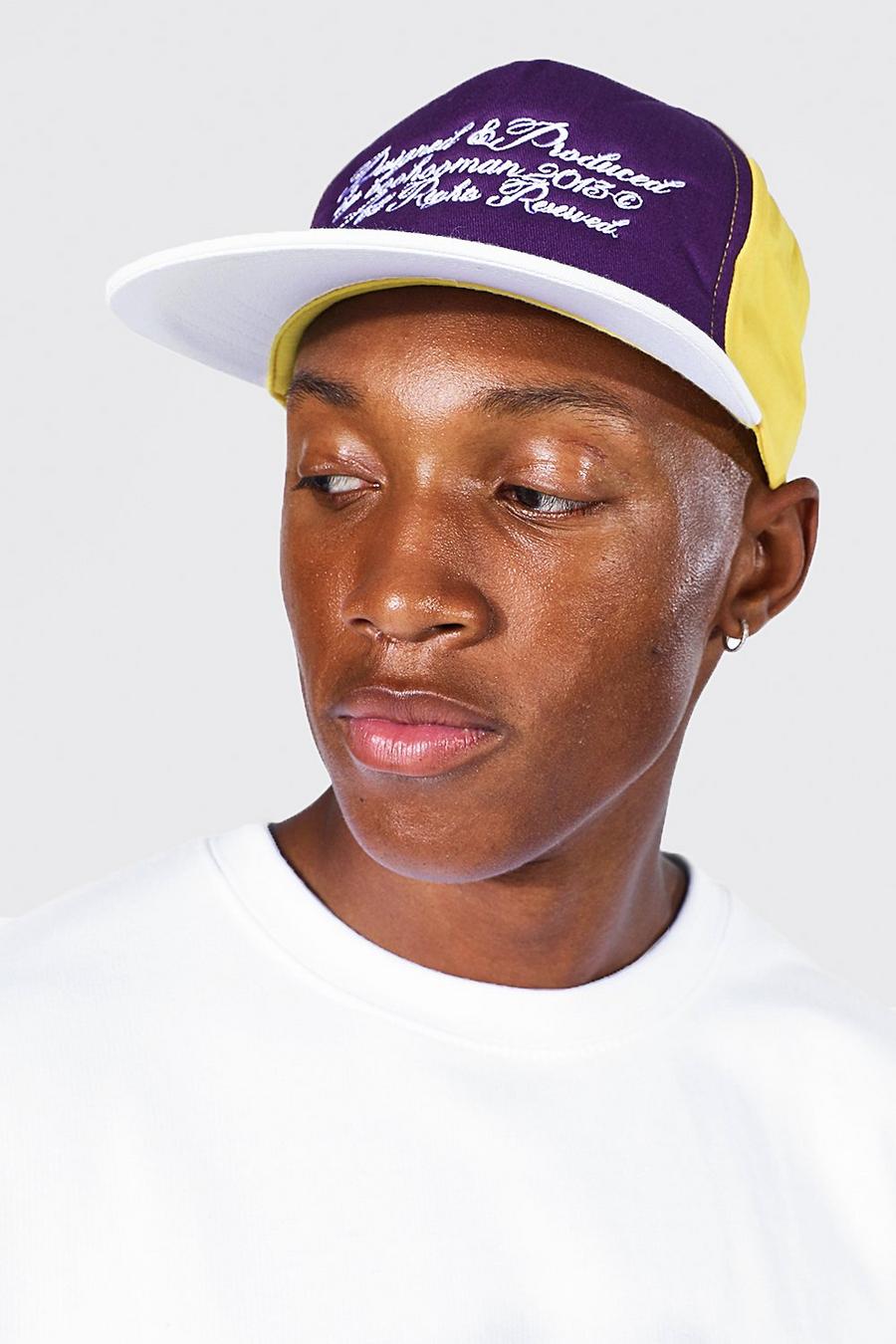 Cappello da baseball Bo a blocchi di colore, Purple morado image number 1