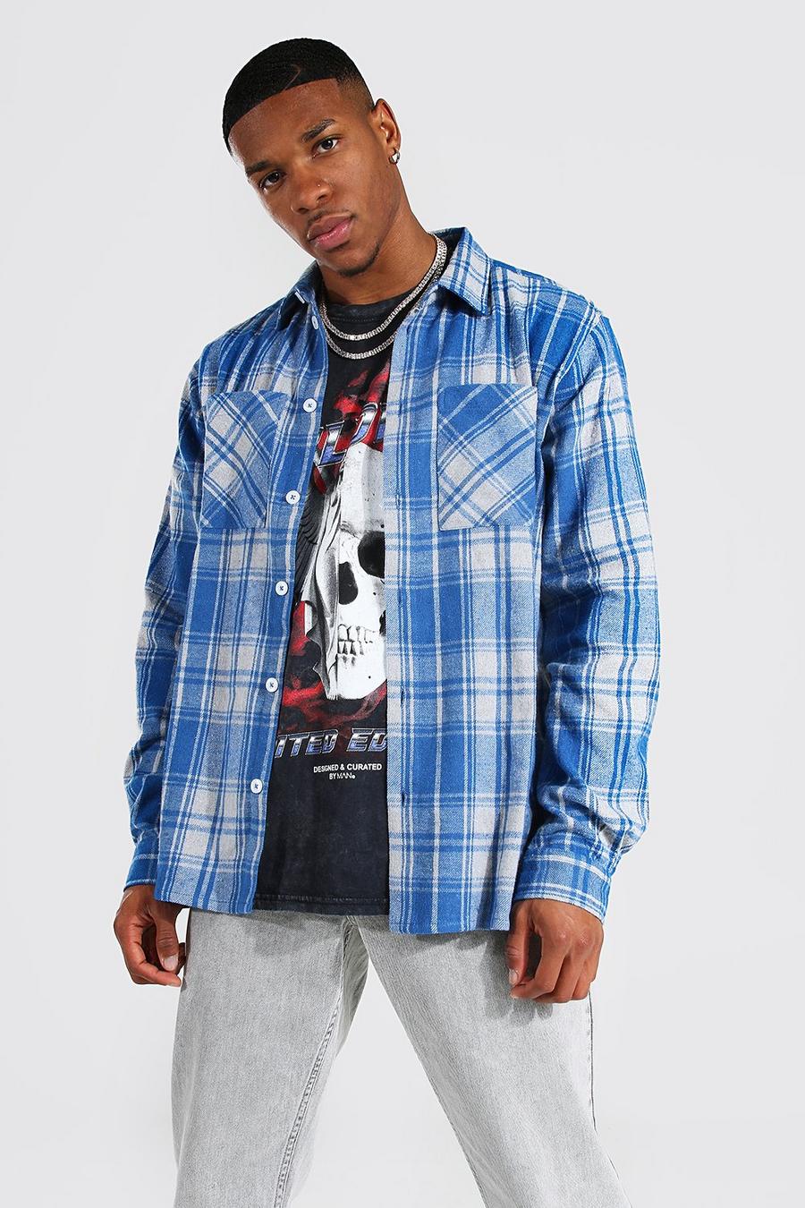 Cobalt Heavy Weight Check Overshirt image number 1