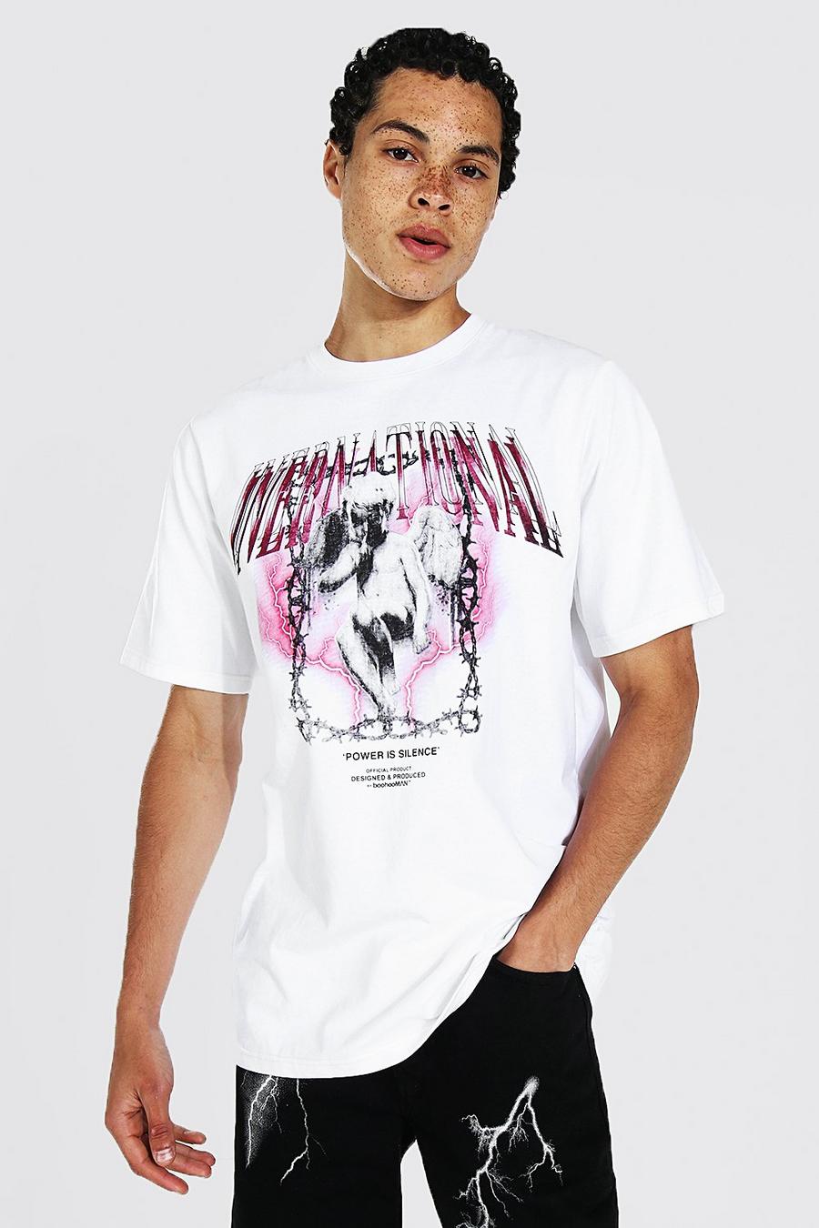 White Tall International Cherub Graphic T-Shirt image number 1