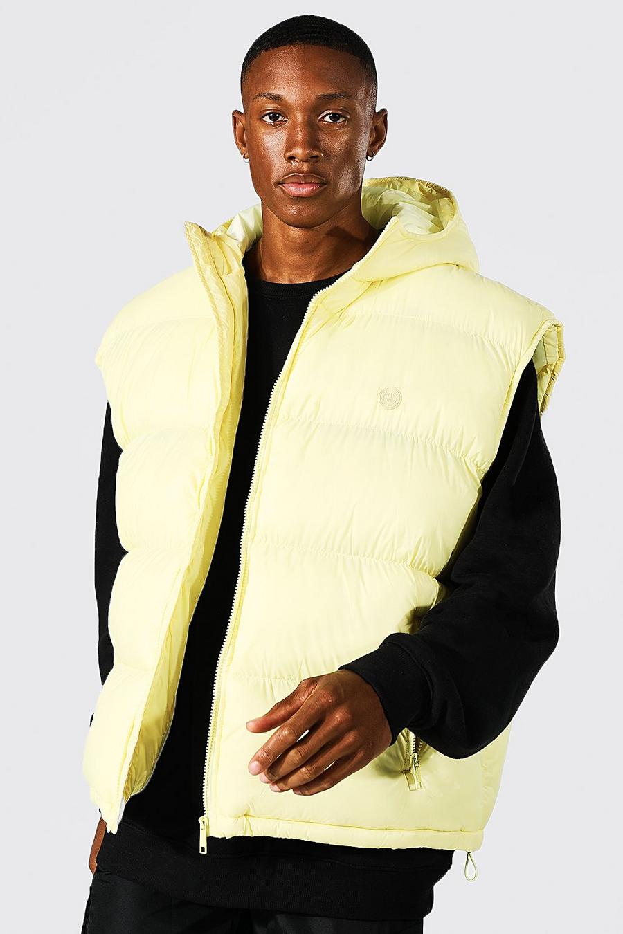 Chaleco oversize MAN con bajo ovalado, Yellow giallo image number 1
