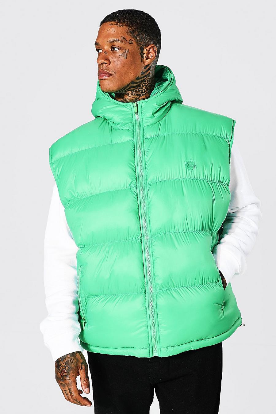 Chaleco oversize MAN con bajo ovalado, Green gerde image number 1