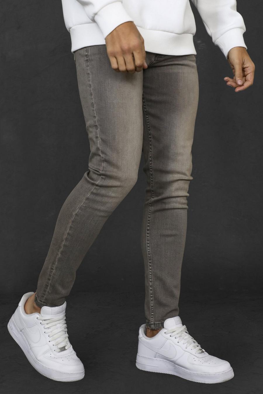 חום מכנסי ג'ינס סקיני נמתחים image number 1