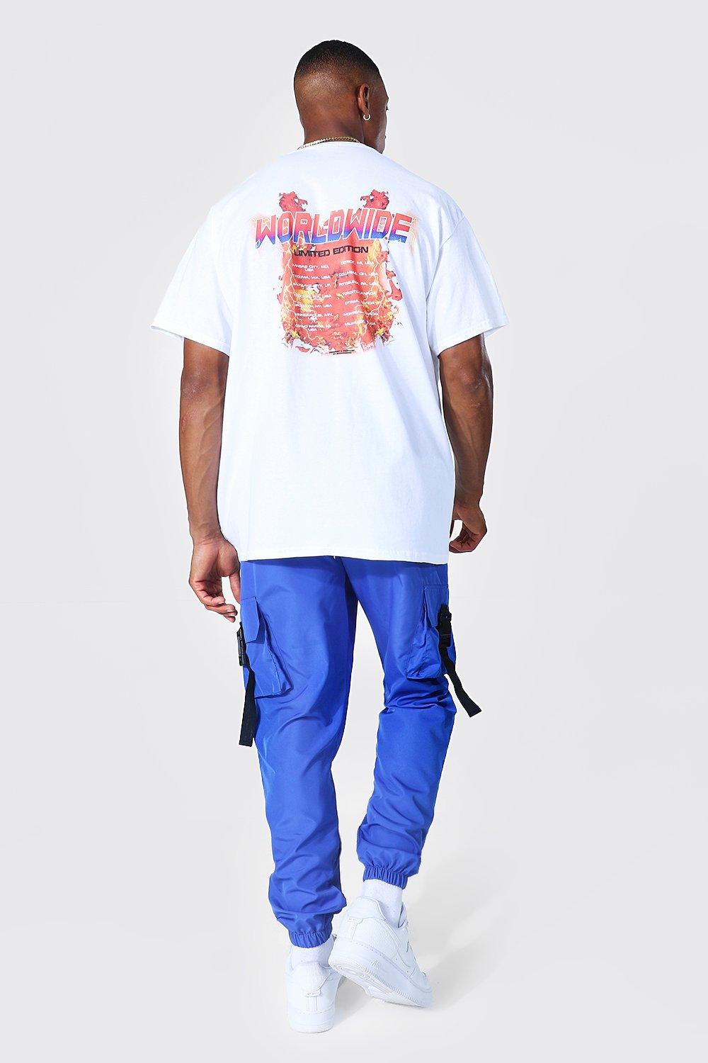 Original Man Shell Buckle Joggers boohoo IL