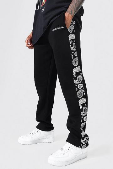 Man Signature Panelled Jogger black